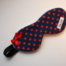 Navy and Red Dot Sleep Mask